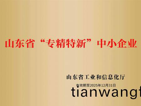 點(dian)擊(ji)査看(kan)詳細信息<br>標(biāo)題：山(shan)東省(sheng)“專精特新”中小(xiao)企業(yè)(ye) 閲讀(du)次數(shù)(shu)：3074